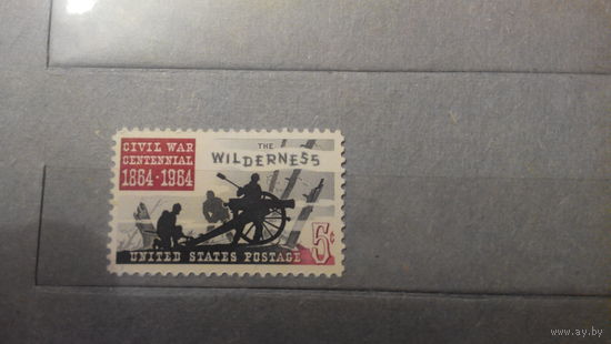 Война, оружие, артиллерия, пушки, марка, США, 1964