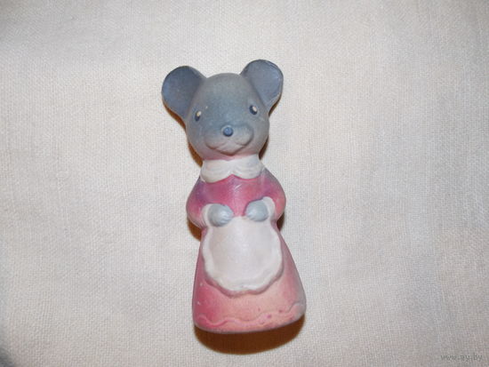 Мышка - резиновая игрушка СССР, пищалка, старая резина