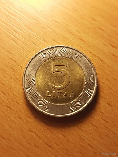 Монета литвы 5 лит 2009год