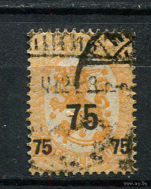 Финляндия - 1919 - Надпечатка новых номиналов 75P - [Mi.106] - 1 марка. Гашеная.  (LOT EM10)-T10P50