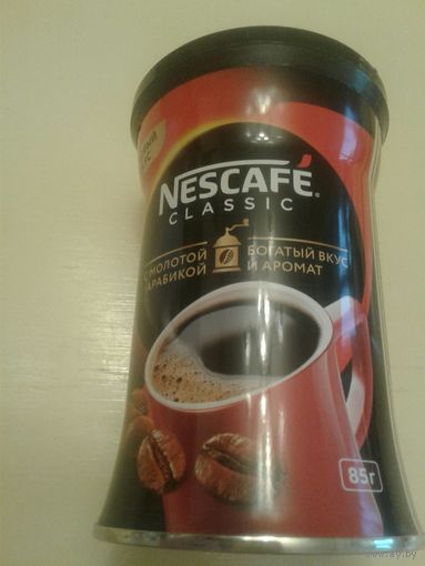 Кофе растворимый Nescafe Classic с добавлением молотого, 85 г