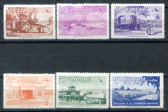 Либерия - 1953г. - Реконструкция, авиапочта - полная серия, MH [Mi 444-449] - 6 марок
