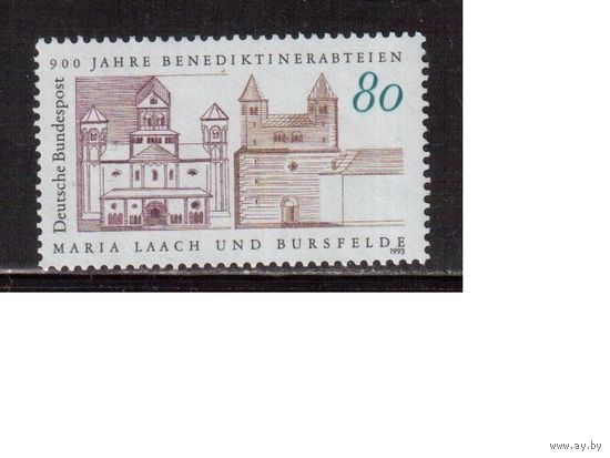 Германия(ФРГ)-1993,(Мих.1671), ** , Религия, Монастырь