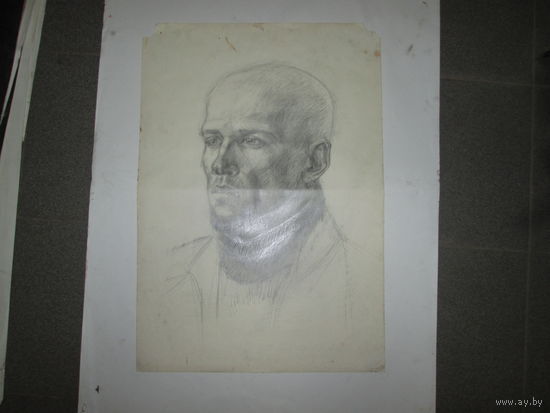 Рисунок портрет 2 шт.60-е г.