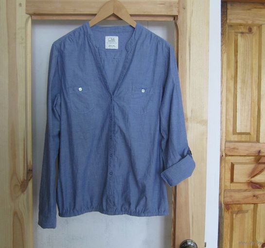 Рубашка на резинке C&A, ткань под джинс, хлопок, р.46