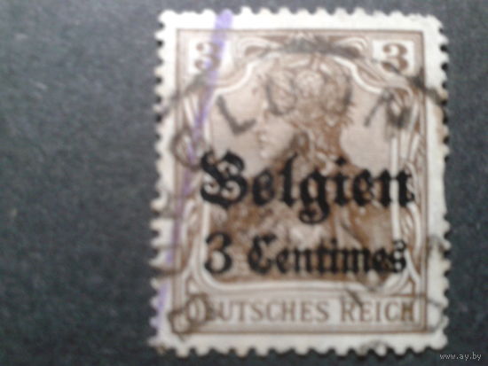 Германия 1914 оккупация Бельгии, надпечатка