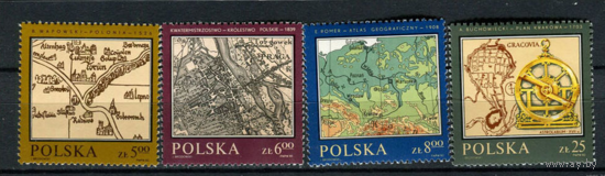 Польша - 1982 - Карты - [Mi. 2844-2847] - полная серия - 4 марки. MNH.