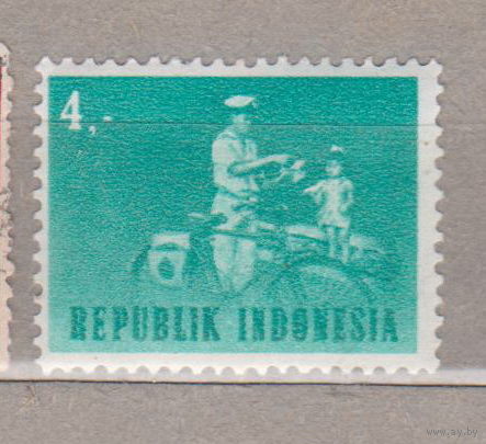 Велосипед почта транспорт Индонезия 1964 год лот 11 ЧИСТАЯ