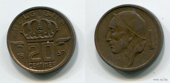 Бельгия. 20 сантимов (1957)