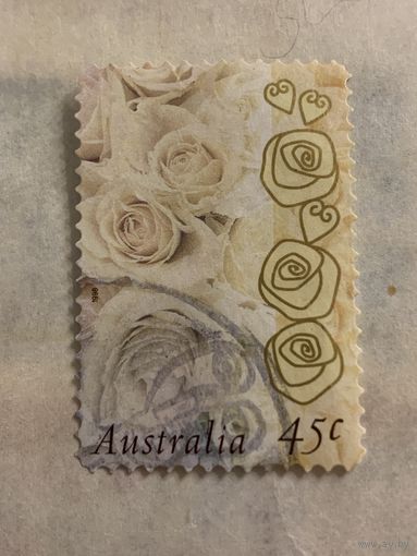 Австралия 1998. Флора. Белые розы