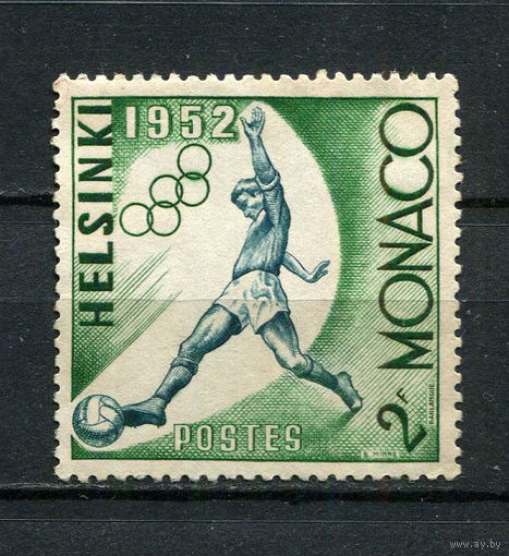 Монако - 1953 - Футбол 2Fr. Олимпийские игры - [Mi.459] - 1 марка. Чистая без клея.  (Лот 24BY)