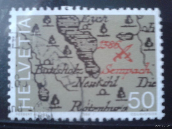 Швейцария 1986 Карта
