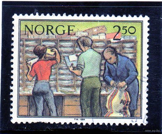 Норвегия. Ми-897. Рабочая и почтовая жизнь. 1984.