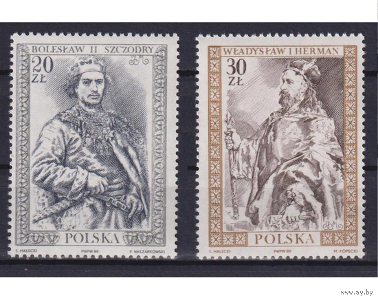 Pl3231:13696 Польша 1989г. Польские короли и князья Цари, Лидеры государств  живопись MNH