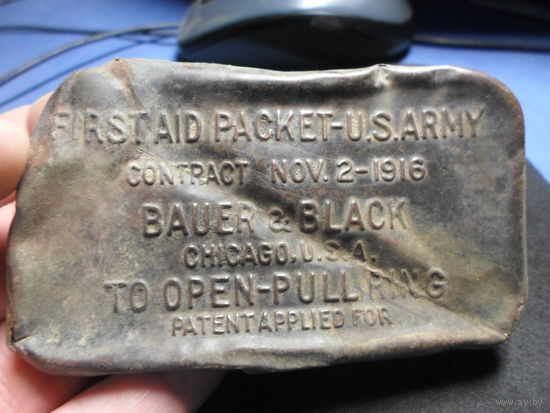 Крышка от аптечки USA Bauer & Black 1916 Межвоенная Польша (2)