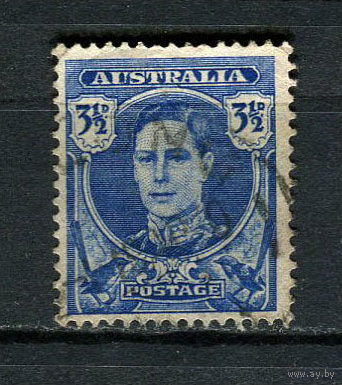 Австралия - 1942/1944 - Король Георг VI 3 1/2P - [Mi.167] - 1 марка. Гашеная.  (Лот 20BU)