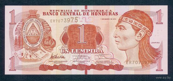 Гондурас, 1 лемпира 2012 год.