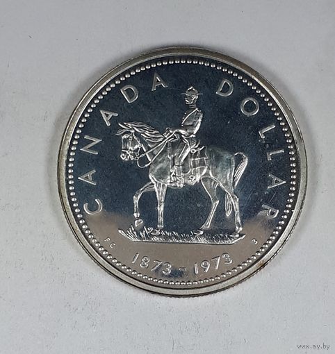 Канада 1 доллар 1973  100 лет конной полиции Канады