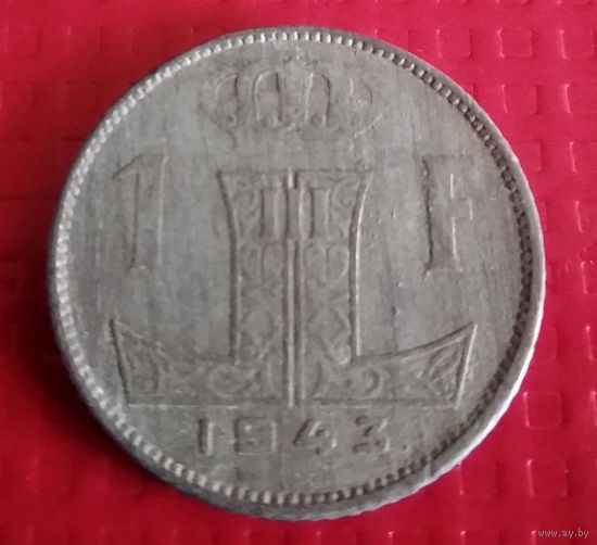Бельгия 1 франк 1943 г. #50425