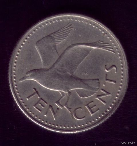 10 центов 1973 год Барбадос