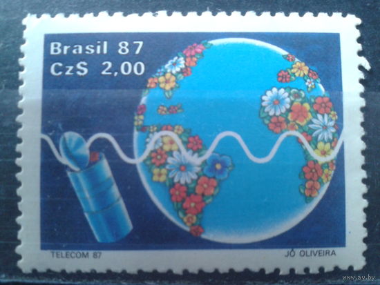 Бразилия 1987 Бразильский спутник, планета Земля**