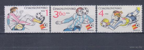 [400] Чехословакия 1982. Спорт.Футбол.Чемпионат мира. СЕРИЯ MNH. Кат.3 е.