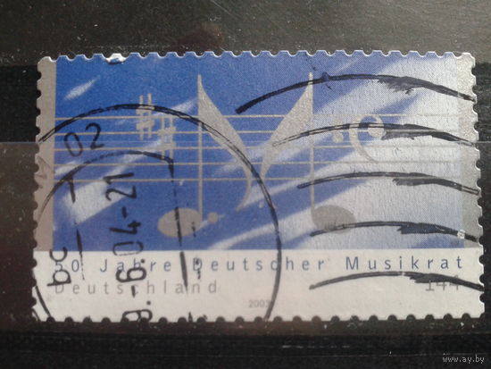Германия 2004 немецкая музыка Михель-2,6 евро зубцовка 11 1/4
