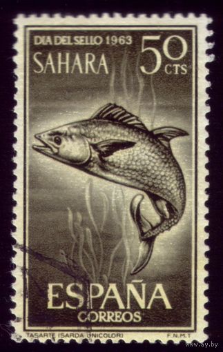 1 марка 1964 год Испанская Сахара Рыбы 255