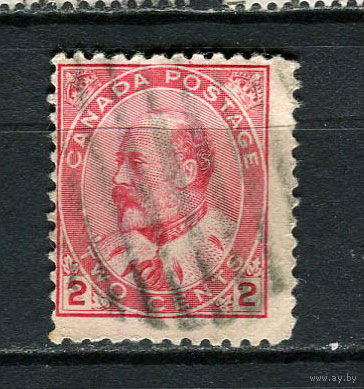 Канада - 1903/1912 - Король Эдуард VII 2С - [Mi.78A] - 1 марка. Гашеная.  (Лот 44EA)-T2P22