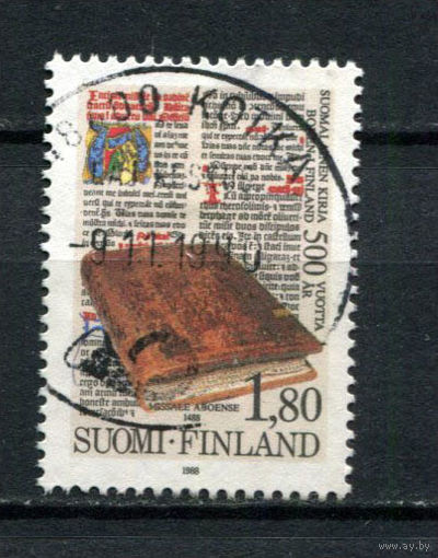 Финляндия - 1988 - 500 лет финской книге - [Mi. 1058] - полная серия - 1 марка. Гашеная.  (Лот 167BE)