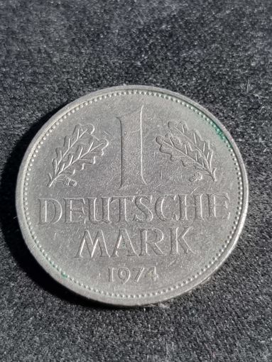 Германия (ФРГ) 1 марка 1974 D