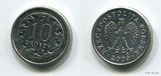 Польша. 10 грошей (2009, XF)
