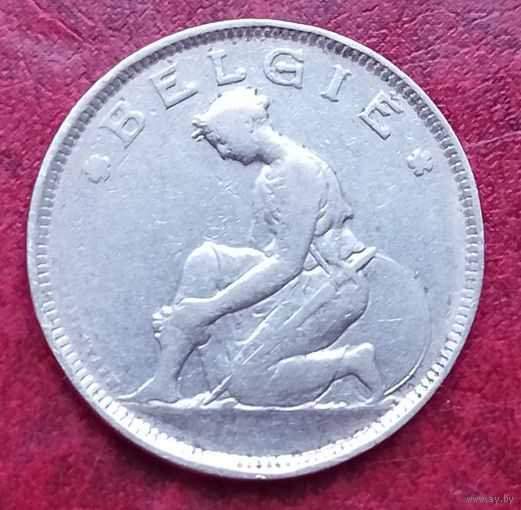 Бельгия 2 франка, 1923-1930 Надпись на голландском - 'БЕЛЬГИЯ"
