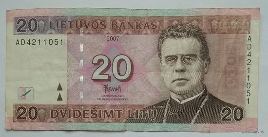 Литва 20 лит 2007 г.