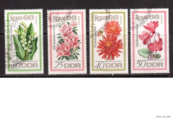 ГДР-1961 (Мих.1182-1184) , гаш. , Флора, Цветы