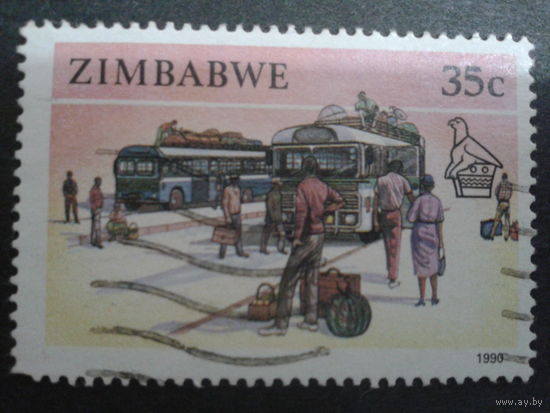 Зимбабве 1990 автобусная станция