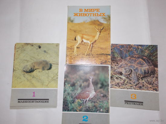 Набор открыток СССР, В мире животных