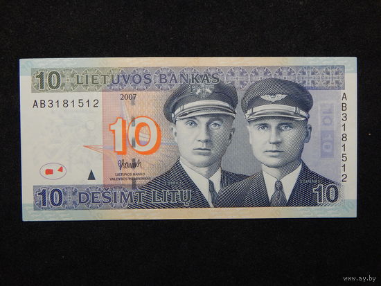 Литва 10 литов 2007г.AU