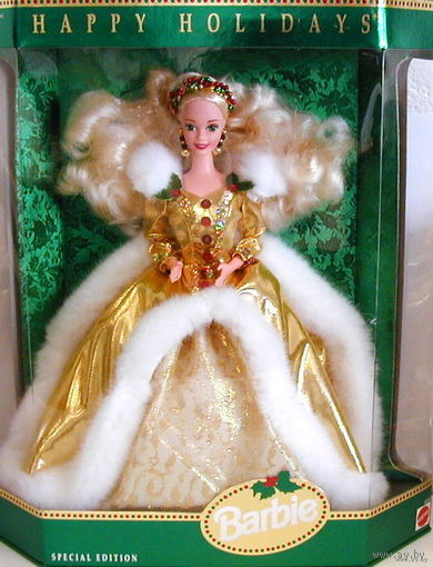 Кукла Барби_Barbie Happy Holidays от Mattel_1994_год_Коллекционный выпуск, серия Happy Holidays_НОВАЯ_В упаковке!