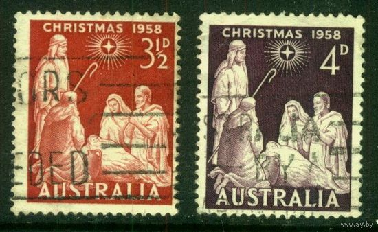 Австралия 1958 Mi# 286-287 Рождество. Гашеная (AU04)