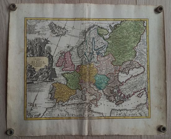 ВКЛ ВКЛ на карте Европы 1720 года