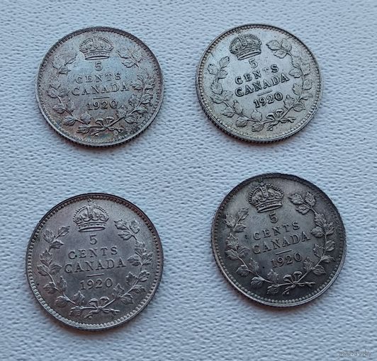 Канада 5 центов, 1920  7-6-38*41