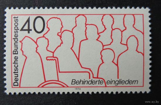 Германия, ФРГ 1974 г. Mi.796 MNH** полная серия