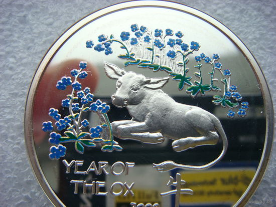 1 доллар 2008 Ниуэ МД Австралии (Перт) Год быка 2009 Восточный календарь Серебро