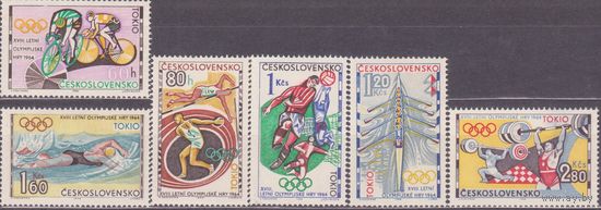 1964. Чехословакия. 1488-1493(Mi).Спорт  Олимпийские игры - Токио, Япония. MNH ** (СЛ2