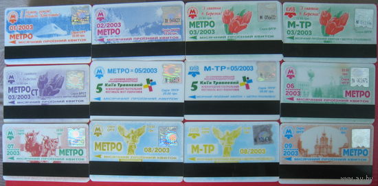 Проездные билеты (карточки) метро Киев, Украина. Цена за 1 шт.