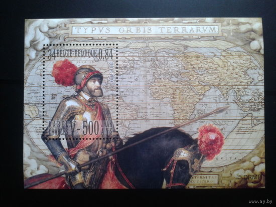 Бельгия 2000 500 лет королю Карлу 5**, живопись Блок, совм. выпуск с Испанией