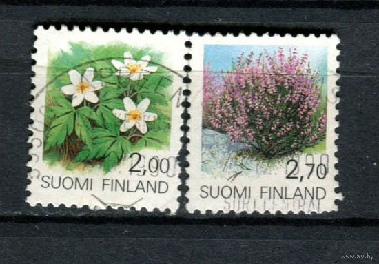 Финляндия - 1990 - Цветы - [Mi. 1100-1101] - полная серия - 2 марки. Гашеные.  (Лот 156BG)