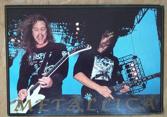 Группа "Металлика (Metallica)". 1990 г. Англия. Подписана.