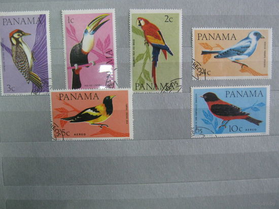 Марки - фауна, птицы, Панама